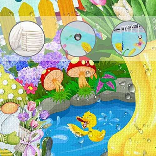 V Juirnost Hello Spring Cortina De Ducha Gnomo De Pascua En