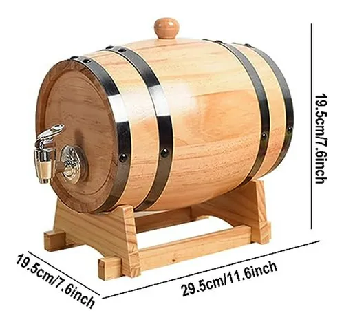Dispensador Barril Madera 1l Envejecer Bebidas Whiskey