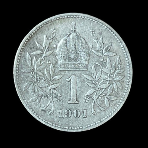 Moneda Austria 1 Corona De 1901 - Plata 0.835 (Usado)
