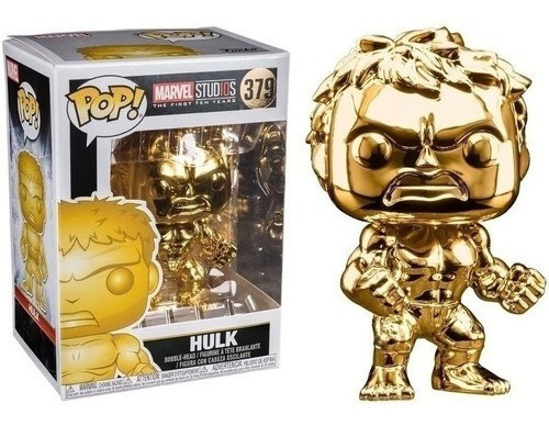Funko Pop Hulk #379 Cromado Dorado Marvel 20 Years