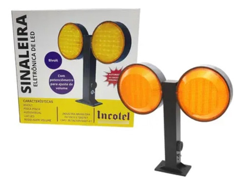 Sinalizador De Garagem Led Com Sonoro Automatico Incluso