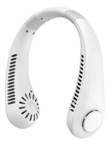 Ventilador De Cuello Portátil Recargable Con 3 Velocidades Blanco