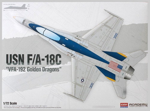 Avion Navy F/a-18c Vfa192 Golden Drag Scala 1/72 Kit Armable