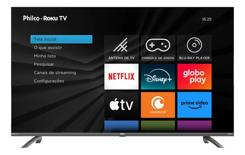 Televisor Ptv55g3ersgb Smart Tv 55 Roku Tv Led Cinza Philco