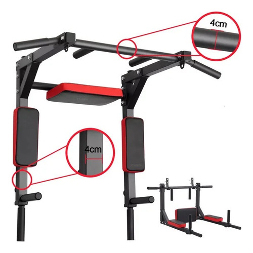 Barra Dominadas Ejercicios Home Multifuncional Gym 8 En 1
