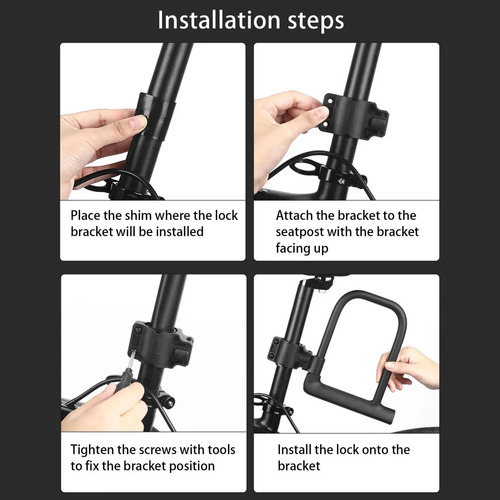 Candado U-lock Para Bicicletas Candado Vehículos Eléctricos