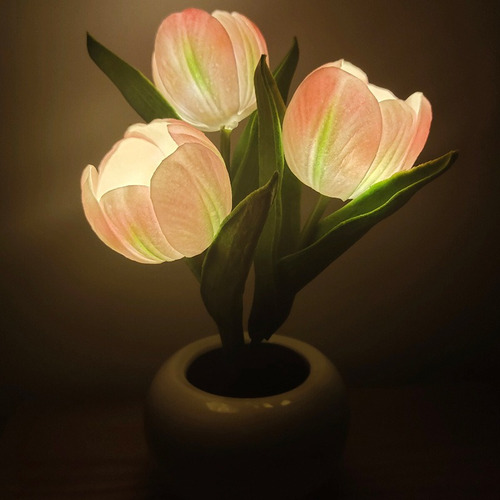 Imagen 2 de 10 de Tulip Flower Light Lámpara De Maceta De Tulipán De Simulació