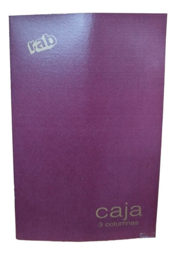 Libro Contable Caja Rab 3 Columnas Tapa Flex Chico 1726-c3