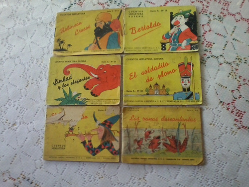  Cuentos Miniatura Sopena  Año1941 Lote X 6 Dif.