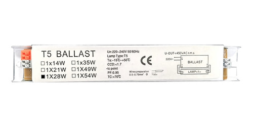 (5 #mold) Lámparas Fluorescentes Balastro Electrónico Tubo F