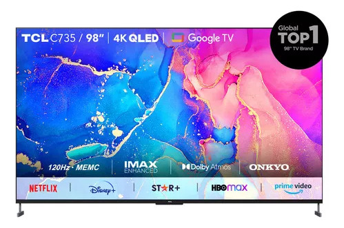 Televisor Qled 98 Tcl 98c735 4k Hdr Smart Tv Google Tv