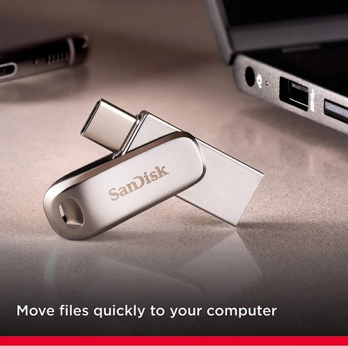 Imagen 2 de 6 de Pendrive Sandisk Ultra Dual Drive Luxe 1 Tb Usb-a Usb-c 150mb/s Gris - Sdddc4-1t00-a46