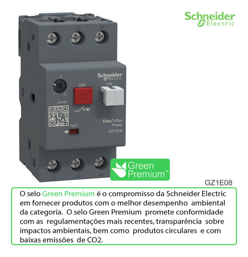 Disyuntor termomagnético Schneider Tesys GZ1e 2.5-4a