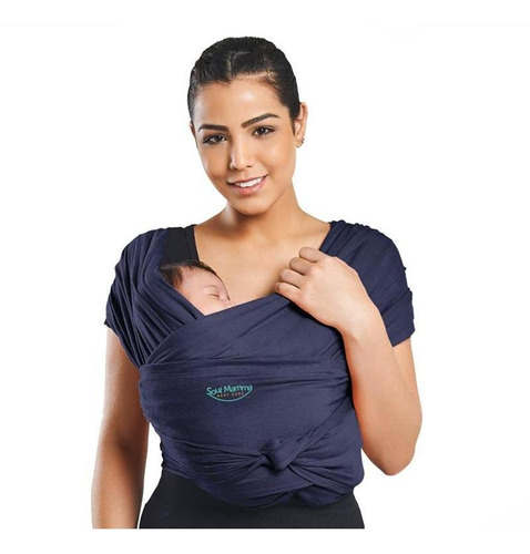 Sling Pronto Ergonômico Puro Algodão - Azul Marinho P 36/38