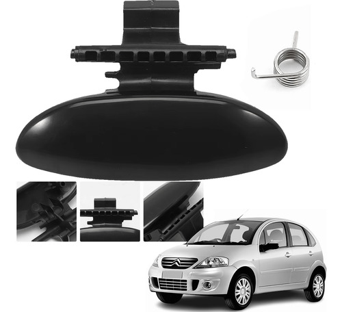 Puxador Maçaneta Porta Luvas Citroen C3 2003 A 2012