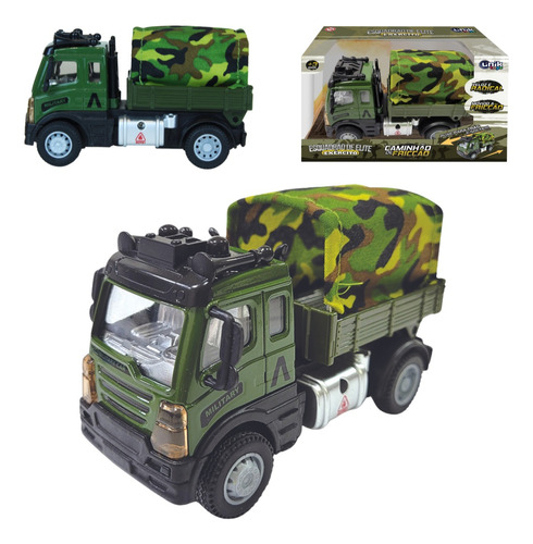 Carro Exercito Verde Camuflado Caminhão De Fricção Militar