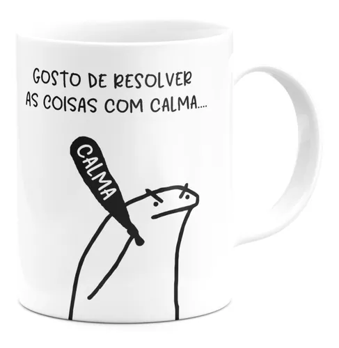 Caneca meme boneco palito calma