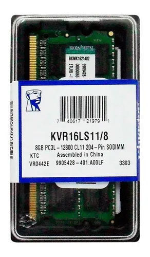 comprar Memoria Kingston Kvr16ls11\u002F8wp 8gb Ddr3l Sodimm 1600mhz Cl11