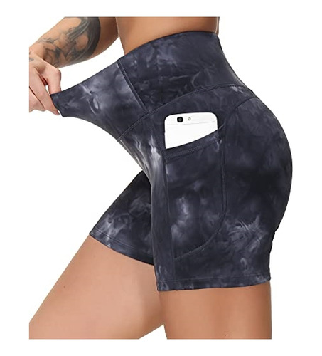 Shorts Cortos De Yoga De Cintura Alta Para Mujer Talla S