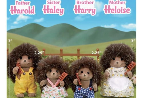 Calico Critters Familia Erizos Pickleweeds Ternurines 4pzs