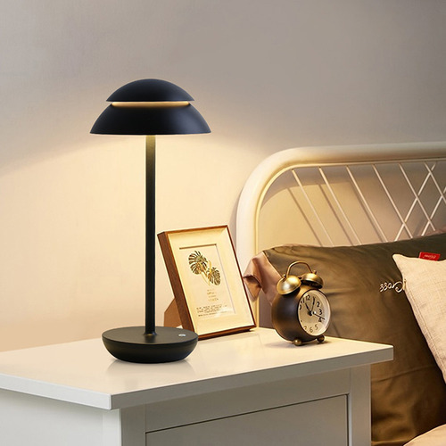 Elegante Lámpara Led En Forma De Hongo: Recargable, 3 Modos,