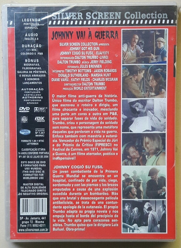 Dvd Johnny Vai Á Guerra Dalton Trumbo Original Vg Filme (Usado)