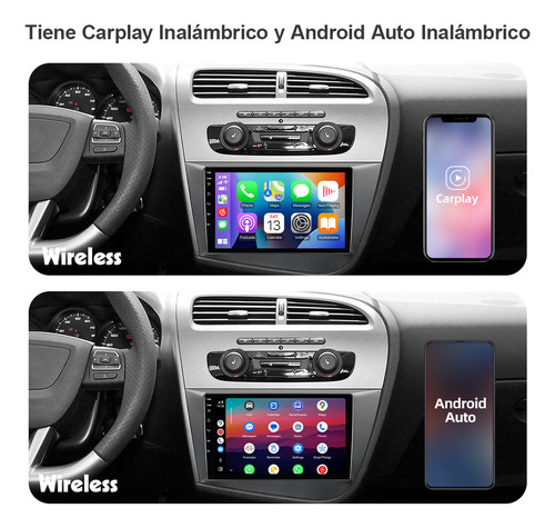Estéreo Carplay Cámara Para Seat León 2005-2012 Gps Wifi Bt