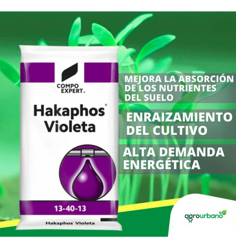 Fertilizante Hakaphos Violeta 13-40-13 Enraizamiento 500gr