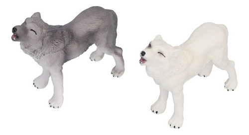 2 Pieces Howling Wolf Action Figures Howling Wolf Toys 2024