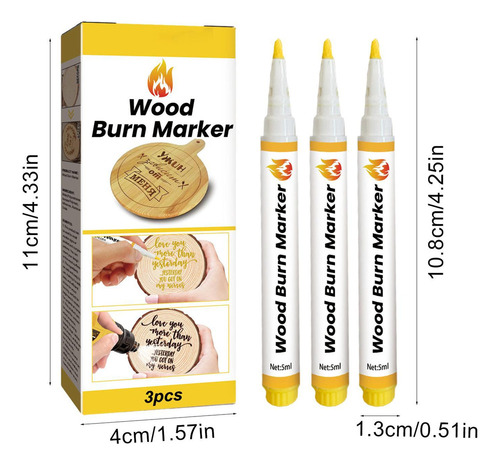 Marcador Scorch Burning Marker 3 Piezas 5 Ml Para