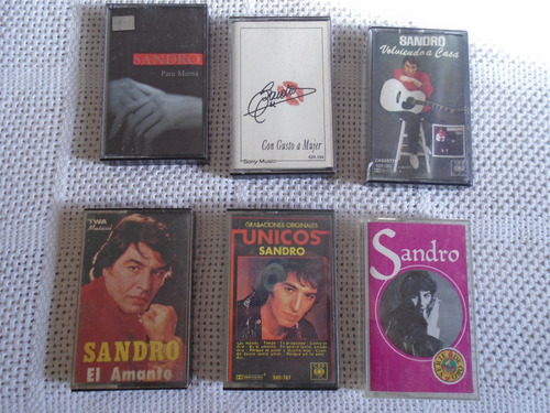 Lote 6 Cassettes De Musica Originales De Sandro . Oferta!!!