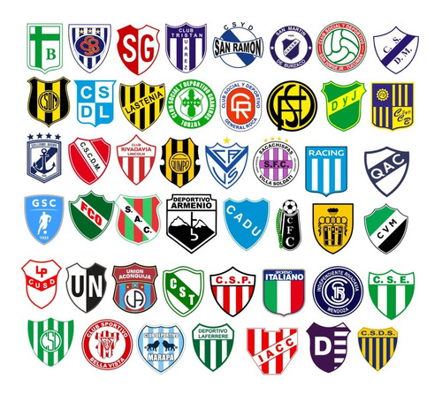 Pack De 169 Vectores De Escudos De Futbol De Argentina