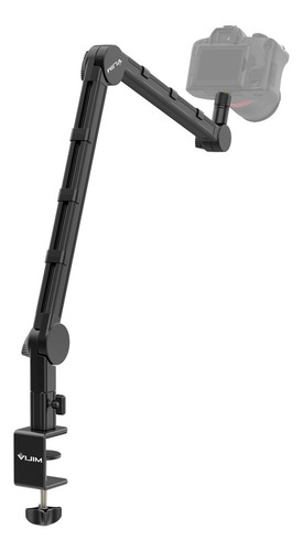 Braço Suporte Pedestal De Mesa Articulado Microfones Ls25 Cor Preto