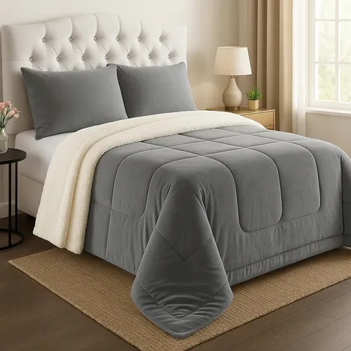 Cobertor Casal Queen Dupla Face Manta Sherpa Edredom Macio