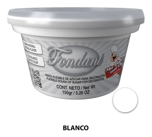 Fondant 150 Grs. Ma Baker And Chef Color Blanco  Fopa03-150