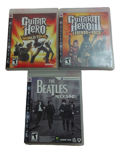 Guitar Hero Playstation 3 Gh3 World Tour Y Beatles Rock Band (Usado)