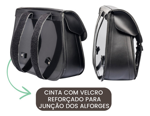 Bolsa Alforge Lateral Moto Custom 18l + Afastador Meteor 350