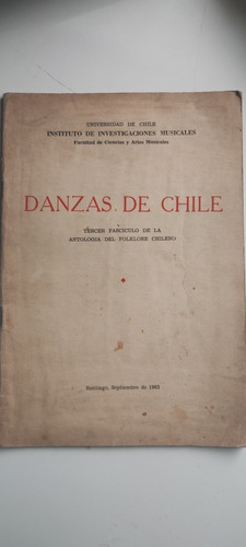 Danzas De Chile, 3er Fascículo Antología Folklore Chileno 