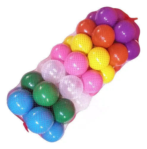 Juego De 50 Pelotas Bolas Piscina Plastico Colores Para Niños Bebes  Albercas Set