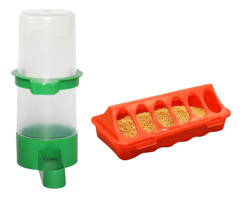 Kit De Comedero Y Bebedero Compatible Con Pollitos Pequeña