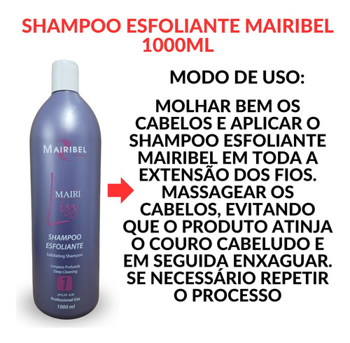 Shampoo Esfoliante Mairibel Mairiliss 1000ml Nº1 Original