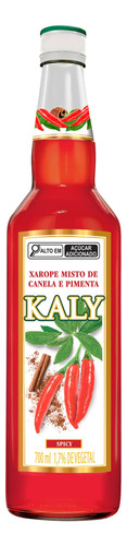 Xarope Para Drinks Kaly Sabor Canela E Pimenta Garrafa 700ml