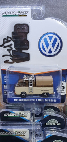 1969 Volkswagen Type 2 Double Cap Pick-up 1/64 Greenlight