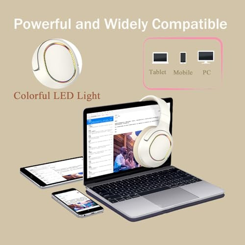 Auriculares Bluetooth Con Luces Led, Auriculares Inalámbric