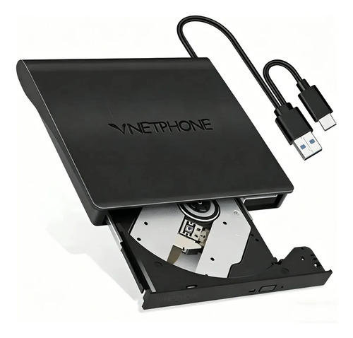 Gravador e Leitor de DVD Externo USB Vnetphone para Windows e Mac