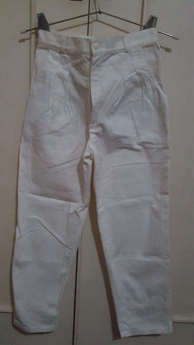 Pantalón Jean Blanco Pinzado Talle 8