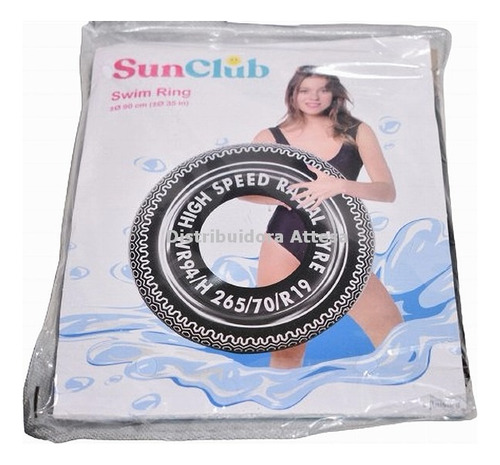 Salvavida Con Forma De Rueda 90 Cm Bolsa Sunclub Salvavidas