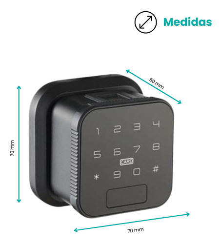 Cerradura Digital Inteligente Pomo Sin Picaporte App Ttlock Negro
