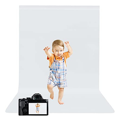 Fondo Fotográfico Blanco 5x7 Ft, Poliéster Chromakey,