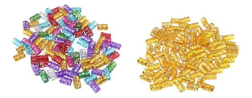 100 Unidades Dreadlocks Beads Anillos De Extensión De Pelo